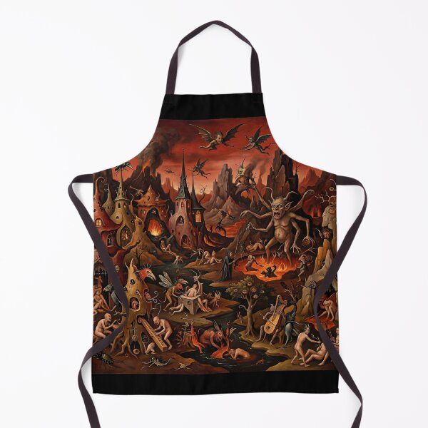 Item preview, Hell Torment Landscape after Hieronymus Bosch and Pieter Bruegel designed and sold by Vintage Designs +.