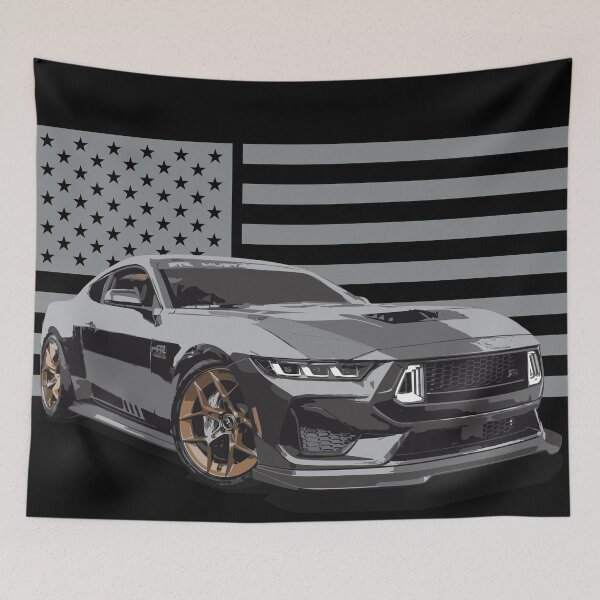 Item preview, Black drift muscle car 7th gen COYOTE s650Dark USA Flagg Mustang GT 5.0L V8 rtr designed and sold by cowtownCOWBOY.