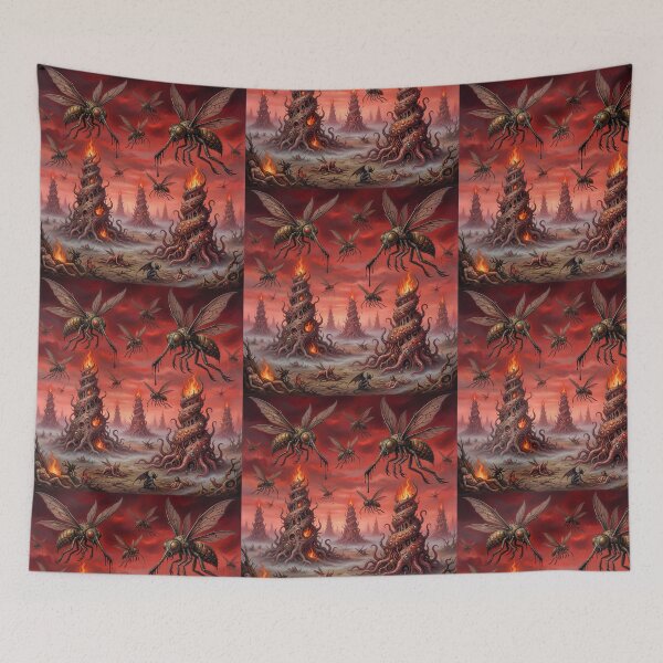 Item preview, Infernal Sky Horror after Hieronymus Bosch and Pieter Bruegel designed and sold by Vintage Designs +.