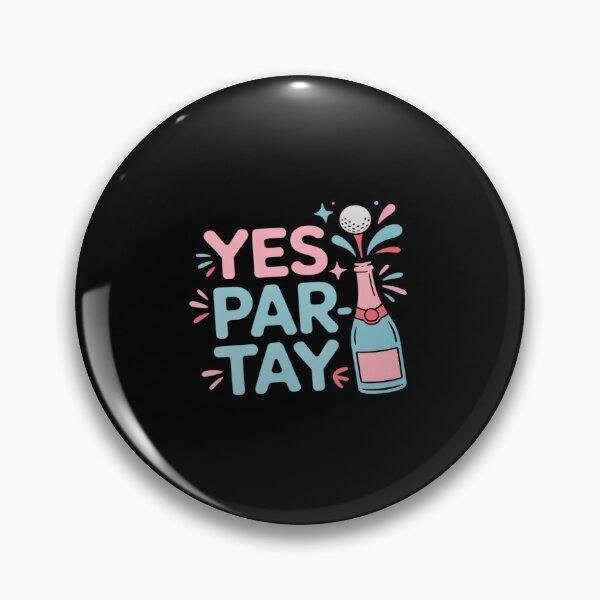Item preview, Yes Par-Tay Golf Pun Neon Pink Blue Party designed and sold by SnackPAC.
