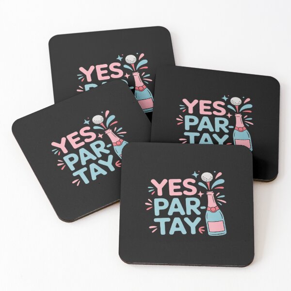 Item preview, Yes Par-Tay Golf Pun Neon Pink Blue Party designed and sold by SnackPAC.