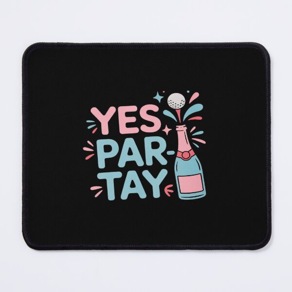 Item preview, Yes Par-Tay Golf Pun Neon Pink Blue Party designed and sold by SnackPAC.