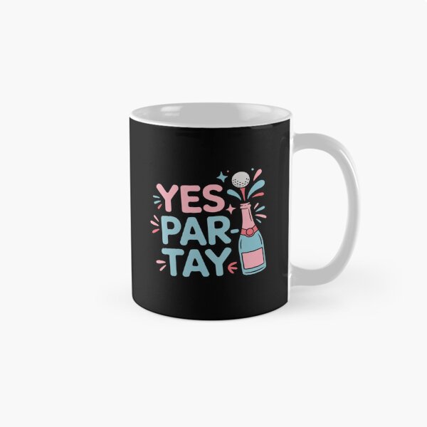 Item preview, Yes Par-Tay Golf Pun Neon Pink Blue Party designed and sold by SnackPAC.