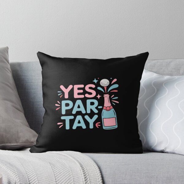 Item preview, Yes Par-Tay Golf Pun Neon Pink Blue Party designed and sold by SnackPAC.