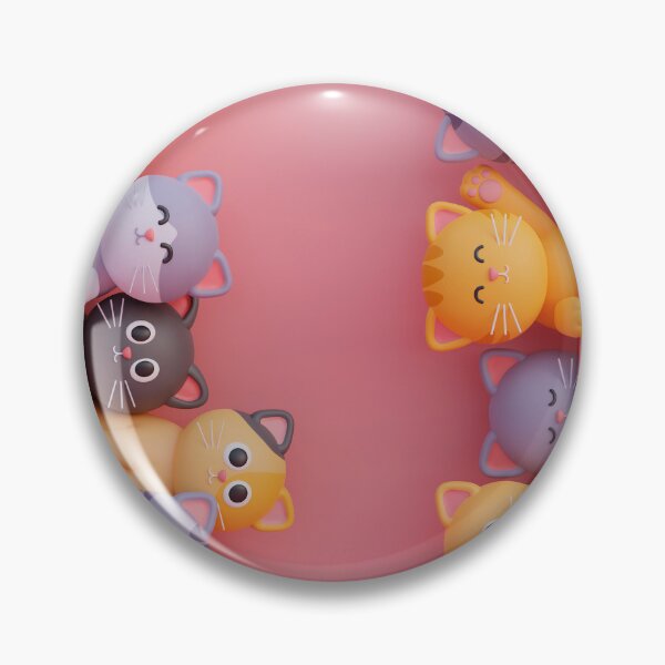 Item preview, Cute 3D Peeking Kittens in Pink and Yellow designed and sold by Coco Designs.