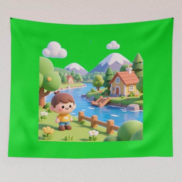 Item preview,  Milford Riverside View – 3D Cute Comic Art , designed and sold by PaintMeWorld.