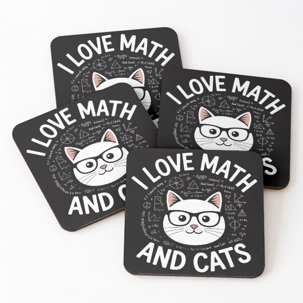 Item preview, I Love Math And Cats Cute Kitty Cat Feline Lover Gift designed and sold by CareTopping.