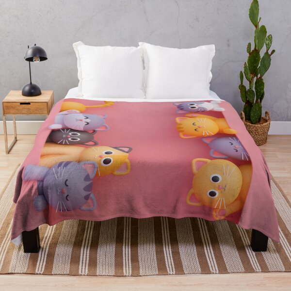 Item preview, Cute 3D Peeking Kittens in Pink and Yellow designed and sold by Coco Designs.
