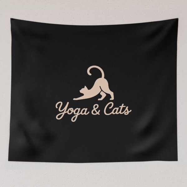 Item preview, Yoga & Cats Zen – Stretching Cat Silhouette designed and sold by SnackPAC.