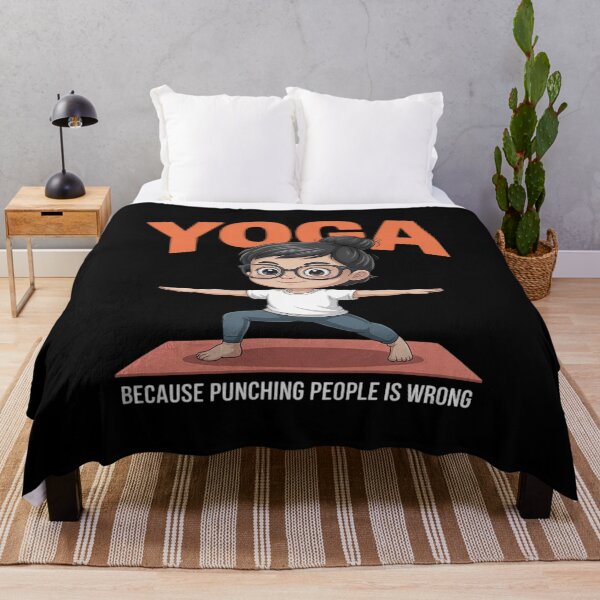 Item preview, Yoga Because Punching People Is Wrong Funny Meditation Yoga 1 designed and sold by SnackPAC.