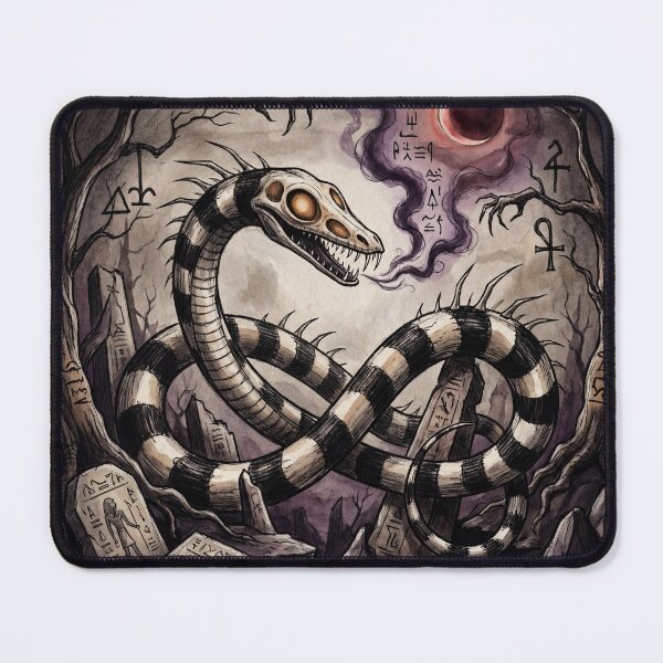 Item preview, Apophis Chaos Serpent Ancient Egyptian God Gothic style illustration designed and sold by Vintage Designs +.