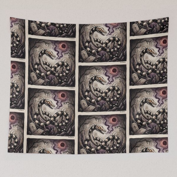 Item preview, Apophis Chaos Serpent Ancient Egyptian God Gothic style illustration designed and sold by Vintage Designs +.