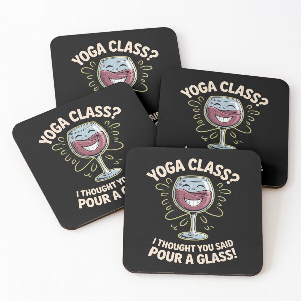 Item preview, Yoga Class Pour a Glass Funny Wine Yoga designed and sold by SnackPAC.