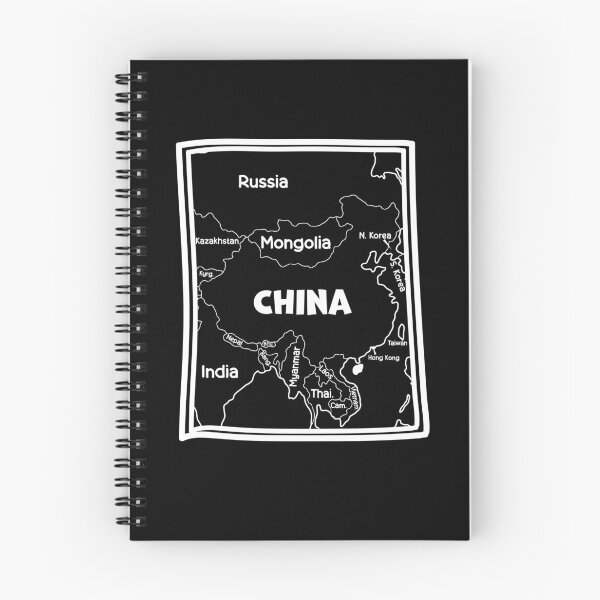 Item preview, China & Surrounding Nations – Monochrome Political Map designed and sold by mashmosh.