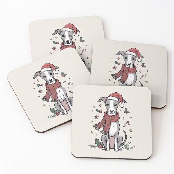 Item preview, Christmas Whippet Xmas Greyhound designed and sold by Prints-by-Olaf.
