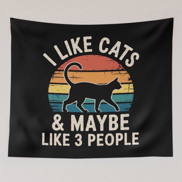 Item preview, I Like Cats And Maybe Like 3 People Cat designed and sold by SiegridOffical.