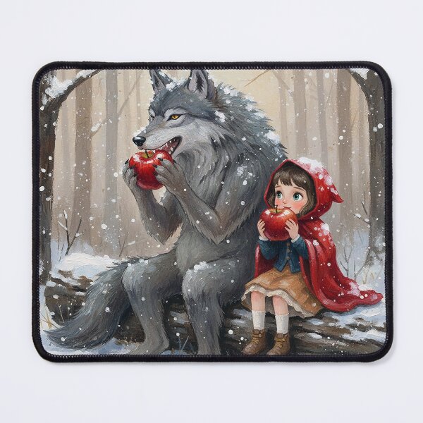 Item preview, Little Red Riding Hood and the Wolf Eat Apple designed and sold by cloud lee.