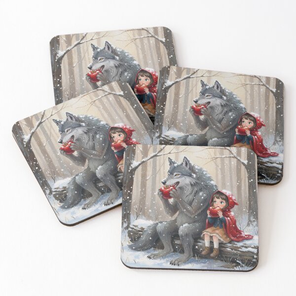 Item preview, Little Red Riding Hood and the Wolf Eat Apple designed and sold by cloud lee.