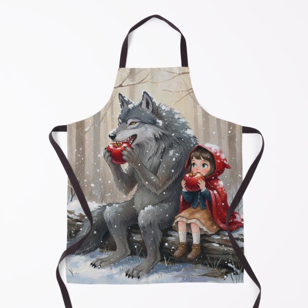 Artikelvorschau, Rotkäppchen und der Wolf essen Äpfel entworfen und verkauft von cloud lee.