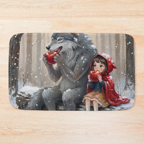 Item preview, Little Red Riding Hood and the Wolf Eat Apple designed and sold by cloud lee.