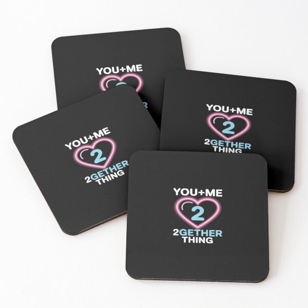 Item preview, You + Me = 2gether Thing Neon Heart for Couples designed and sold by LittleDame.