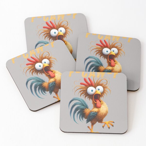 Item preview, F-Caw-F Chicken Eagerlys Colorful Funny Rooster Meme designed and sold by mjohnson9.