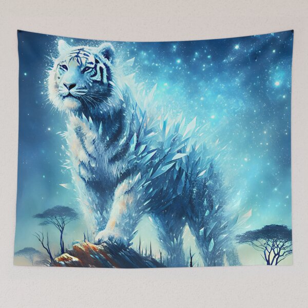 Item preview, Crystal Tiger Spirit Savannah Guardian designed and sold by EmeraldeaArt.