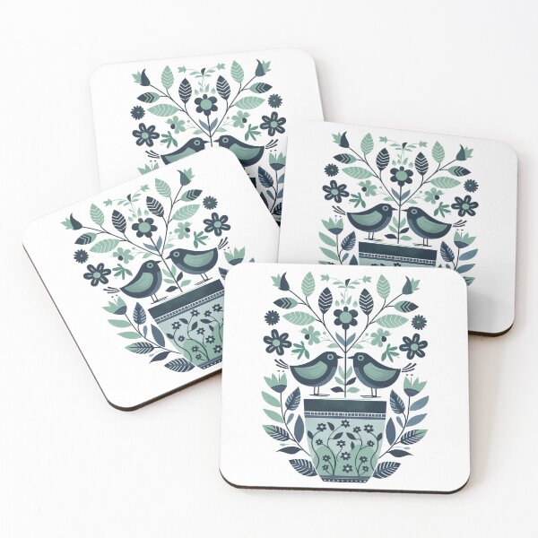 Item preview, Polish Bird and Flowers | wycinanki | Folklore | Folk Art Blue designed and sold by xiao xuans.