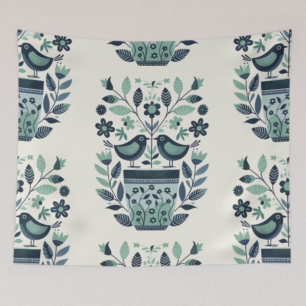 Item preview, Polish Bird and Flowers | wycinanki | Folklore | Folk Art Blue designed and sold by xiao xuans.