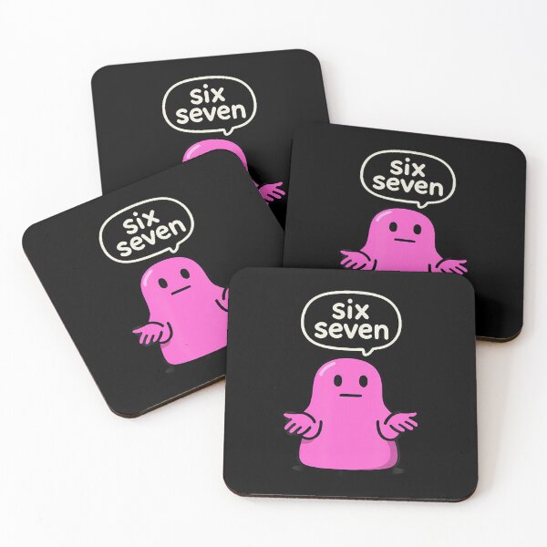 Item preview, 67 Six Seven 6-7 Pink Blob Slime - Funny Kids Brainrot Meme designed and sold by TaraLiliana.
