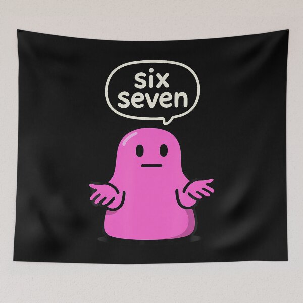 Item preview, 67 Six Seven 6-7 Pink Blob Slime - Funny Kids Brainrot Meme designed and sold by TaraLiliana.