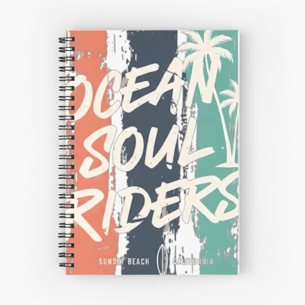 Artikelvorschau, Ocean Soul Riders Vintage Surf Grafik mit abgenutzter Pinselschrift entworfen und verkauft von Evan-Tees.