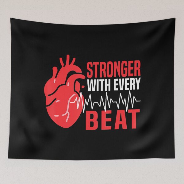 Item preview, Stronger With Every Beat Cardiac Patient Cardiac Rehab designed and sold by JaneJanie.