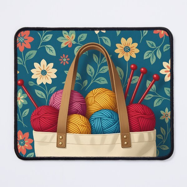 Item preview, Canvas bag to carry wool printed with the words “Loaded to knit” designed and sold by Ponted.