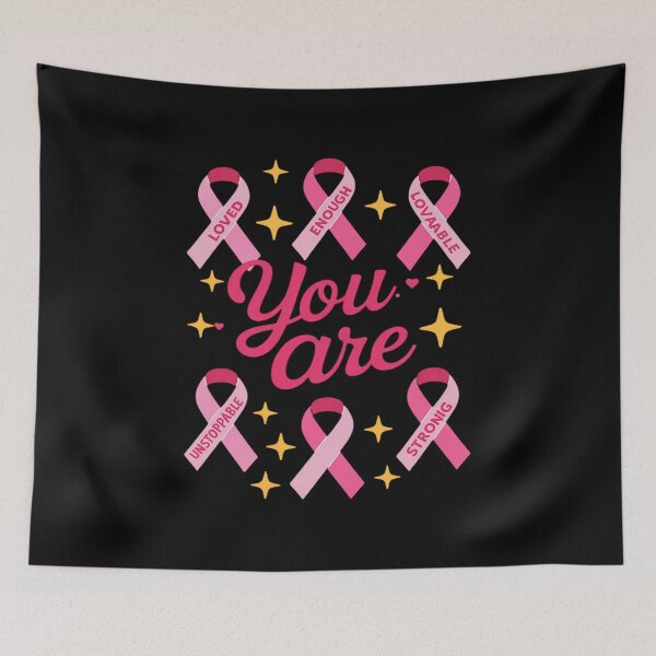Item preview, You are Strong Enough Loved Worthy Breast Cancer Awareness designed and sold by LittleDame.