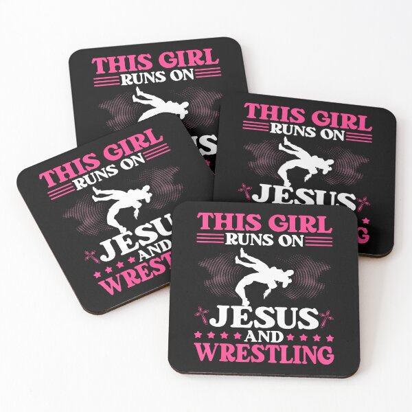 Item preview, This Girl Runs On Jesus And Wrestling designed and sold by JaneJanie.