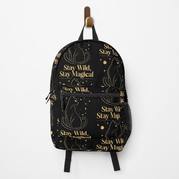 Item preview, Stay Wild Stay Magical Black Cat Design Cat Print designed and sold by qfvnisfenj3.