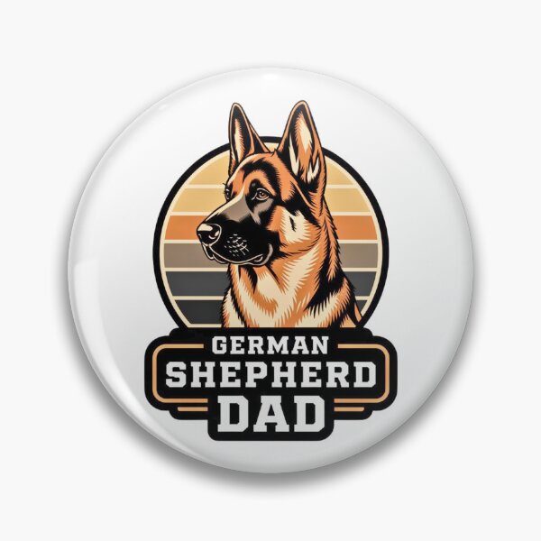 Item preview, German Shepherd Dad Proud Canine Parent Badge Identity Design designed and sold by BunBuntheDog-.