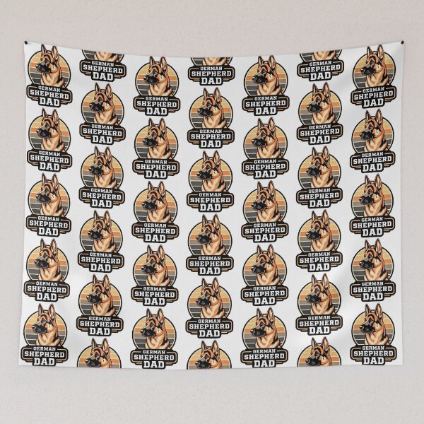 Item preview, German Shepherd Dad Proud Canine Parent Badge Identity Design designed and sold by BunBuntheDog-.