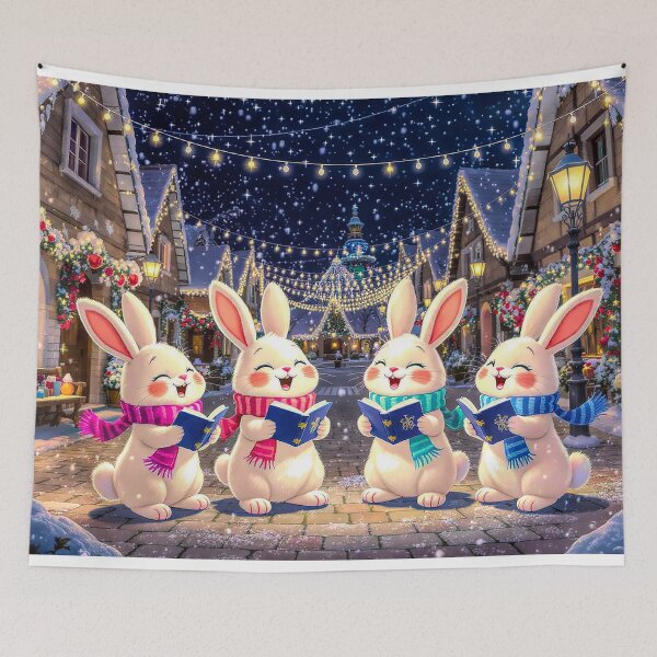 Item preview, Bunny Carol Singers in Snowy Village designed and sold by acceleratorhams.