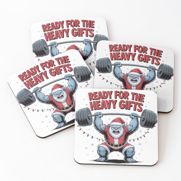Item preview, Ready for the Heavy Gifts | Yeti Santa Winter Gym Humor Fitness Design designed and sold by WSPrintCrafter.