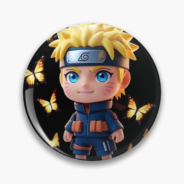 Item preview, Chibi Ninja Boy with Glowing Butterflies – Cute Anime Style Artwork designed and sold by VashudevDesigns.