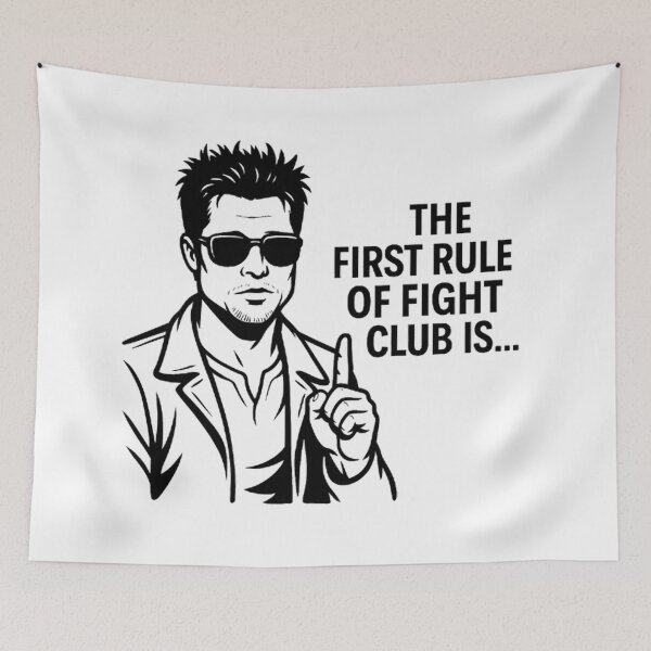 Item preview,  Fight Club First Rule - Cult Movie Quote Tyler Durden Cinema Art designed and sold by LoomisDreams.