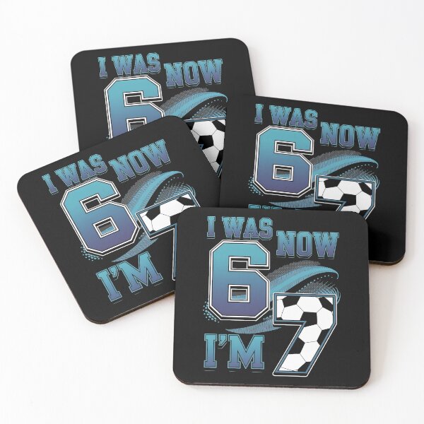 Item preview, i was 6 now 7 - now im 7 - 7th birthday soccer - seventh birthday - 7 years old soccer ball - soccer player kid - soccer number 7 - soccer number 6 - soccer themed 7th birthday - turning 7 designed and sold by JansenGS.