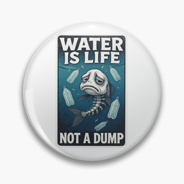 Item preview, Water Pollution Awareness Fish Skeleton Sticke designed and sold by Gscode.