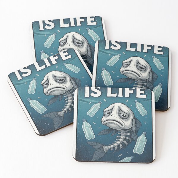 Item preview, Water Pollution Awareness Fish Skeleton Sticke designed and sold by Gscode.