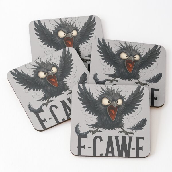 Item preview, F-CAW-F Funny Angry Cartoon Raven Sarcastic Bird Humor designed and sold by mjohnson9.