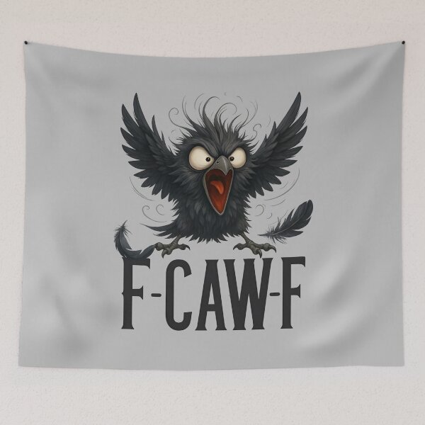 Item preview, F-CAW-F Funny Angry Cartoon Raven Sarcastic Bird Humor designed and sold by mjohnson9.