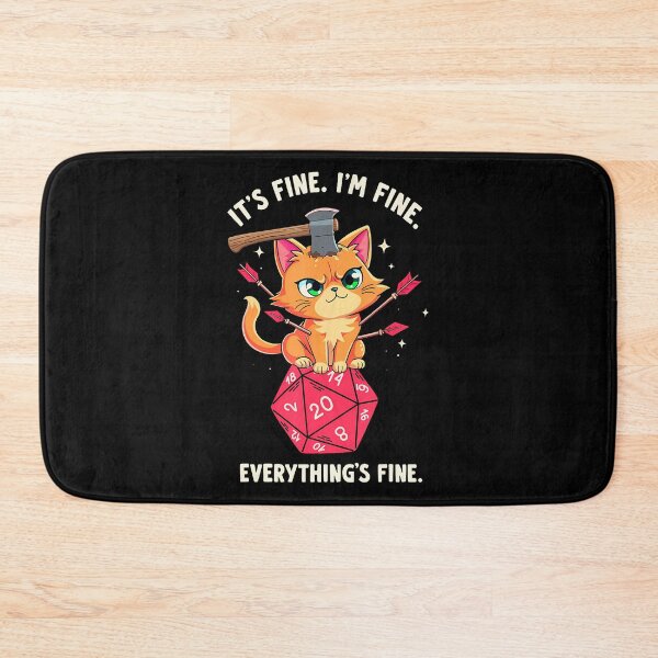 Item preview, I'M Fine Cat Rpg Gamer Video Games  Cats Lover Funny designed and sold by JaneJanie.