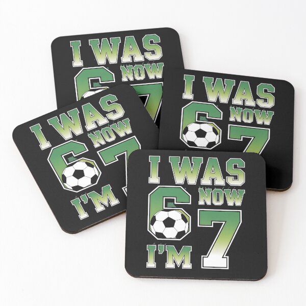 Item preview, i was 6 now 7 - now im 7 - 7th birthday soccer - seventh birthday - 7 years old soccer ball - soccer player kid - soccer number 7 - soccer number 6 - soccer themed 7th birthday - turning 7 designed and sold by JansenGS.